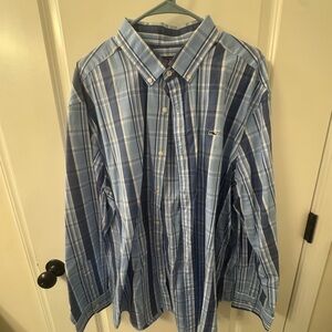 Vineyard Vines Light and Dark Blue Plaid Shirt